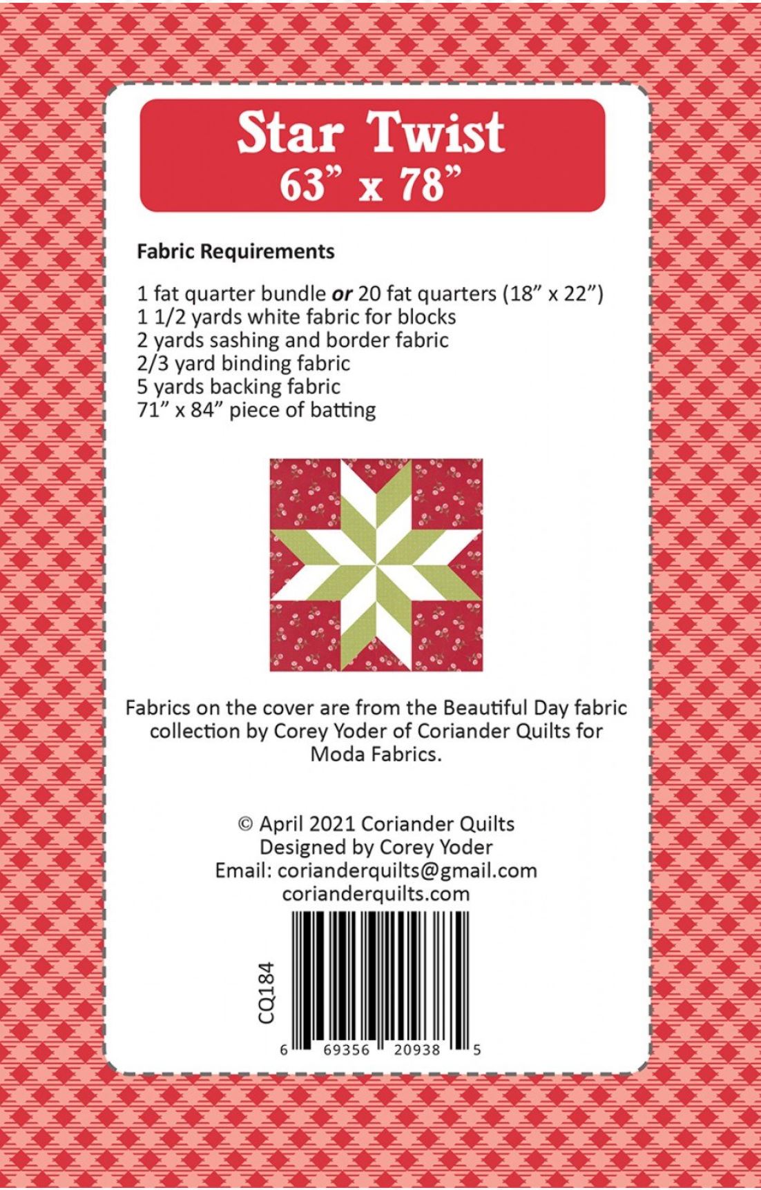 Star Twist Quilt Pattern – Coriander Quilts