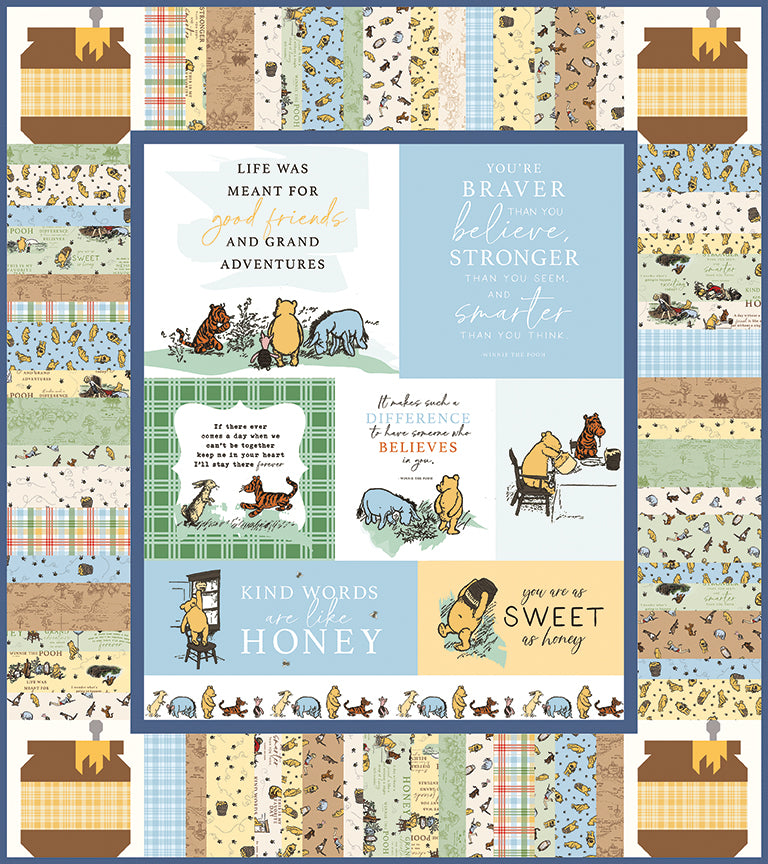 LIMITED EDITION Winnie the Pooh “Sweet as Honey” Boxed Panel Quilt Kit- Ships in December