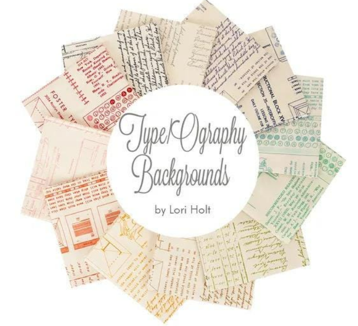 Type/Ography Backgrounds 12 Fat Quarter Bundle- By Lori Holt for Riley Blake Designs