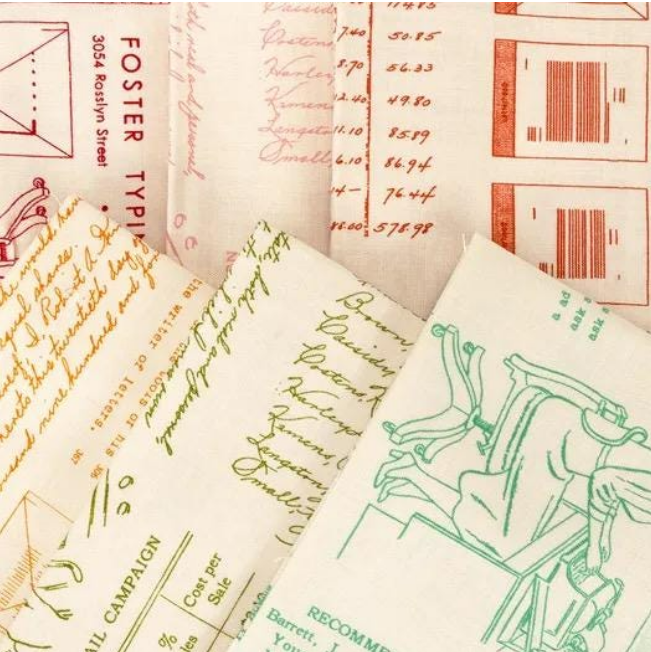 Type/Ography Backgrounds 12 Fat Quarter Bundle- By Lori Holt for Riley Blake Designs