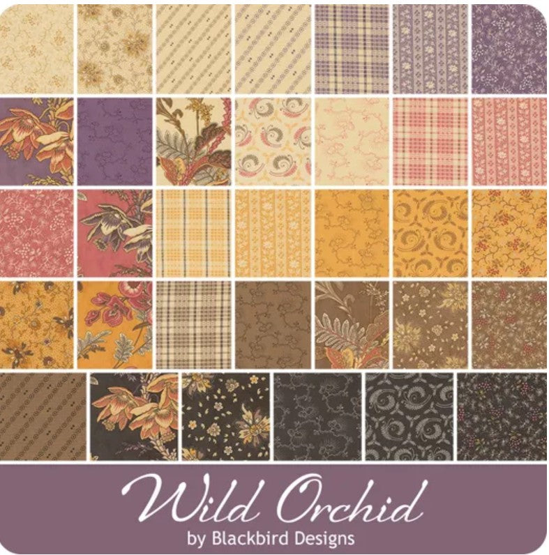 Wild Orchid Fat Quarter Bundle Reservation - Blackbird Designs for Moda Fabrics -34 Fat Quarters + 23" Panel - Ships August