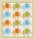 Animal Park Fun Elephant Friends Quilt Kit Designed by Stacy Iest Hsu for Moda Fabrics-Ships in January
