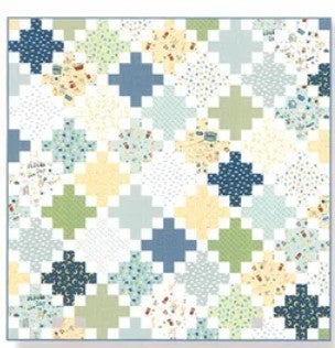 American Jane Row by Row Baby Quilt Kit – Baby Boy by Lori Whitlock for Riley Blake Designs (58” x 58”)