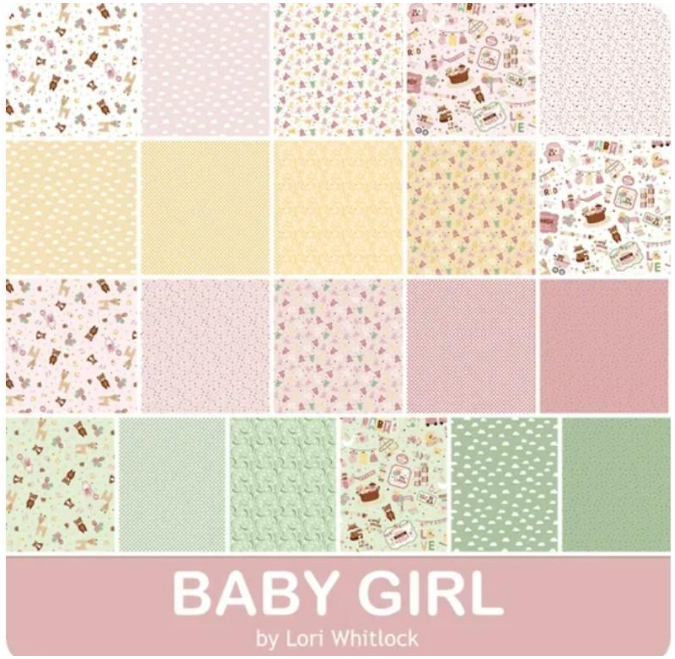 Baby Girl Charm Pack – Lori Whitlock for Riley Blake 5x5 inch