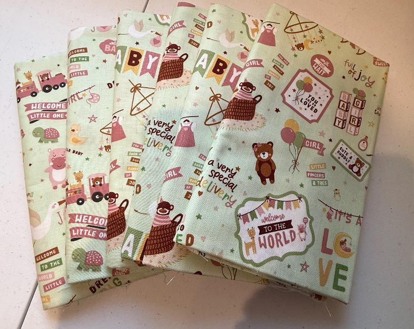 Baby Girl Green Main Fabric – 1 Yard Cuts (Not Continuous)