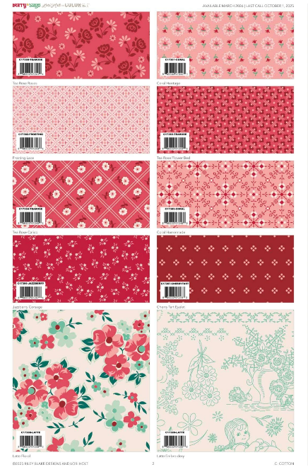 The Berry Baskets Table Topper or Baby Quilt Boxed Quilt Kit (36x36) by Lori Holt of Bee in my Bonnet
