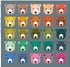BJORN BEAR Quilt Kit by Elizabeth Hartman featuring Bella Solids - Moda-78"x 81"
