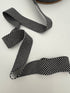 2.5” Bias Quilt Binding – Riley Blake Black Gingham Single Fold Quilt Binding – Sold by the Yard