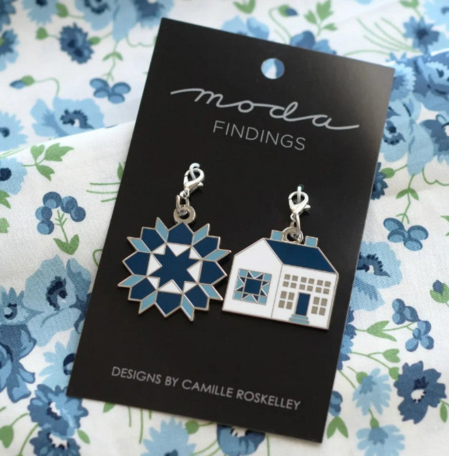 Camille Roskelley / Block & House Zipper Pulls Charms - Nantucket, Summer, Dwell, Shoreline