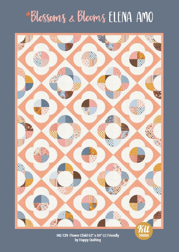 Blossoms and Blooms Flower Child Boxed Quilt Kit 63x84 by Elena Amo for Moda Fabrics Ships October