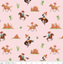 Flannel Receiving Blanket Kit – Flannel Lil Buckaroos Giddy Up Pink