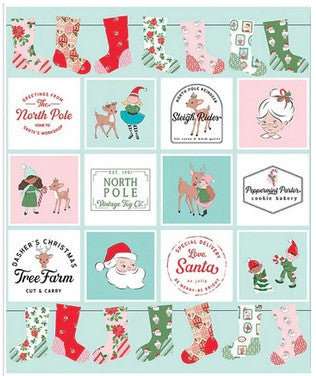 Preorder Claus & Co Digitally Printed Panel PD17749-Panel by Melissa Mortenson for Riley Blake Designs – 35.5 x 43.5 – Ships in May
