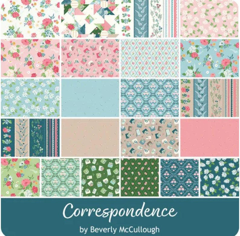 Preorder Correspondence Fat Quarter Bundle by Beverly McCullough for Riley Blake Designs – 21 Fat Quarters – Ships in April 2026