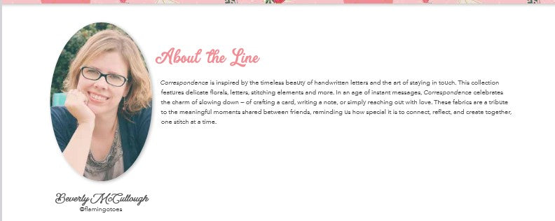 Preorder Correspondence Fat Quarter Bundle by Beverly McCullough for Riley Blake Designs – 21 Fat Quarters – Ships in April 2026