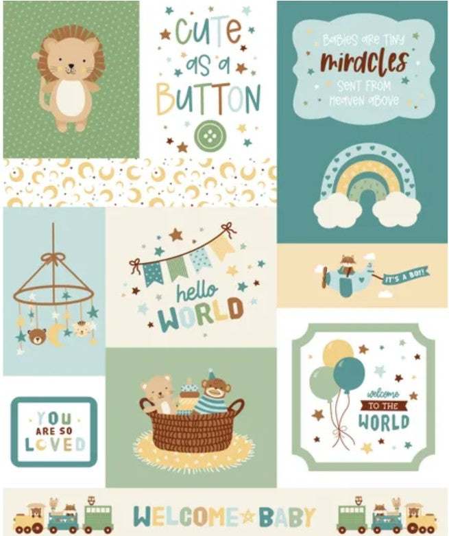 Baby Quilt Kit It’s a Boy Riley Blake Designs by Lori Whitlock 35.5” x 43” Includes backing