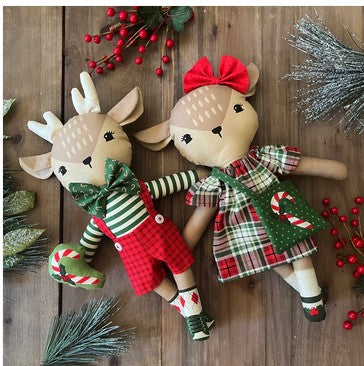 Holiday Cheer Reindeer Doll Panel – Stacy Iest Hsu for Moda Fabrics – Preorder – Arriving May 2026
