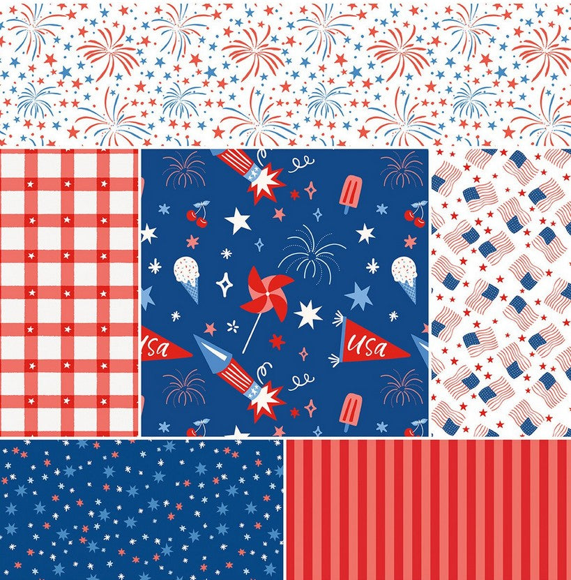 Firecracker Fat Quarter Bundle – Preorder Ships February 2026 – My Mind’s Eye for Riley Blake Designs – 18 Fat Quarters