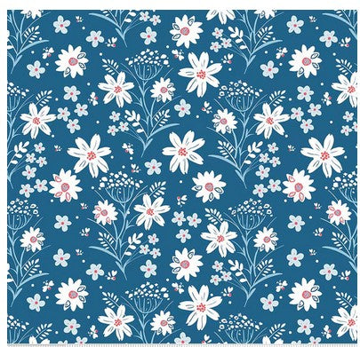 Liberty Spark Patriotic Quilt Kit | With Firework Fields Collection| 60” x 72” Throw Size- Ships in April