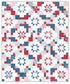 Liberty Spark Patriotic Quilt Kit | With Firework Fields Collection| 60” x 72” Throw Size- Ships in April