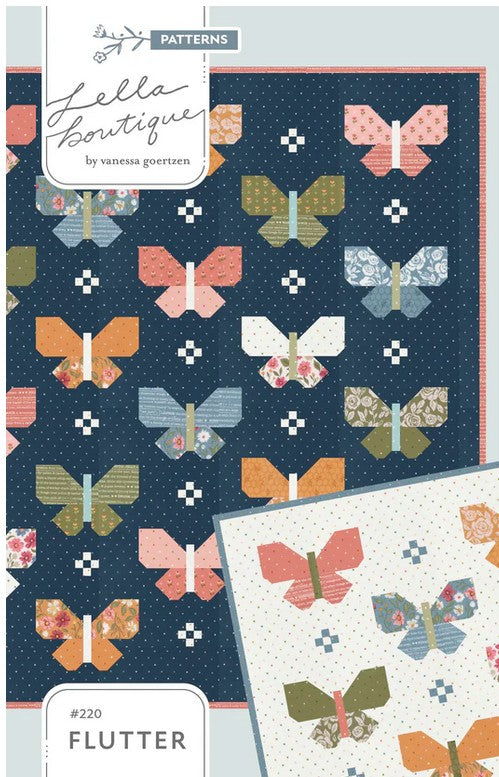 Flutter Quilt Kit made with the new Wild Honey Fabric Collection by Lella Boutique 76 1/2" x 83 1/2- Shipping Nov/Dec