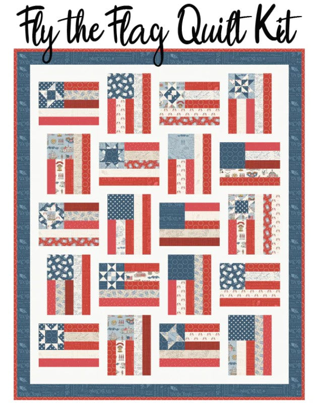 Fly the Flag by Amy Smart Quilt Kit featuring Independence by The Riley Blake Designers Quilt Size: 66” x 80”-Ships in March
