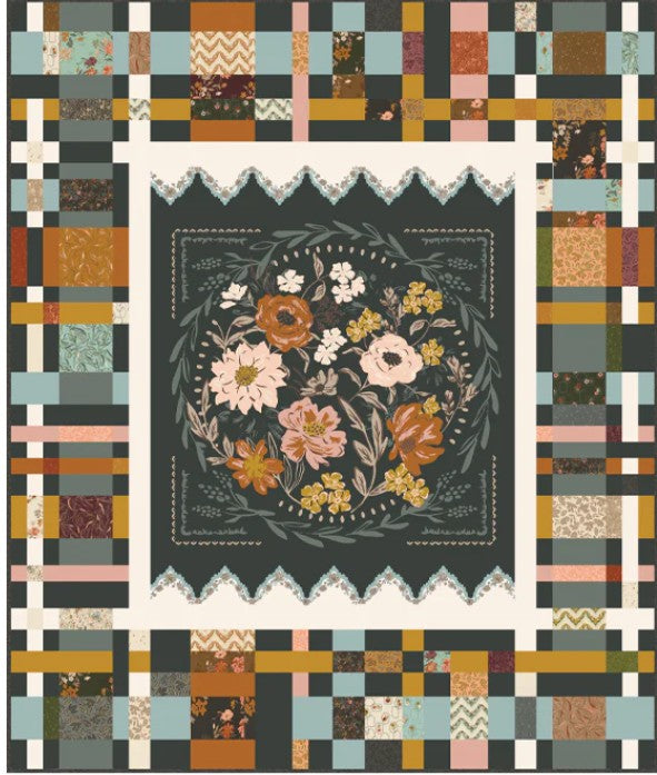 Foraged, Found & Hand Me Down Gleaned Boxed Quilt Kit by Fancy That Design House  60” x 70 Ships in August
