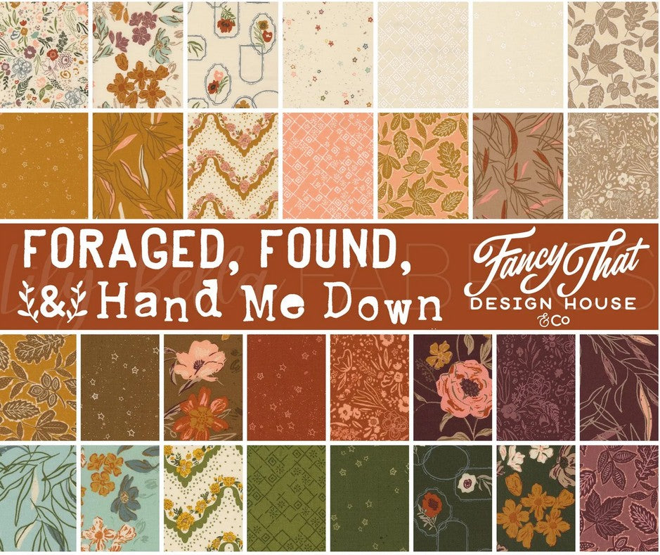 Foraged, Found & Hand Me Down Gleaned Boxed Quilt Kit by Fancy That Design House  60” x 70 Ships in August