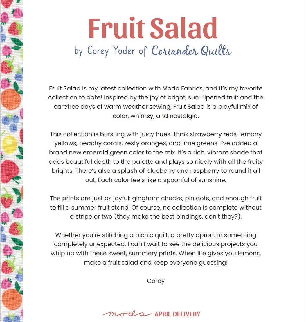 Fruit Salad Layer Cake – Corey Yoder for Moda Fabrics – PREORDER – Arriving April