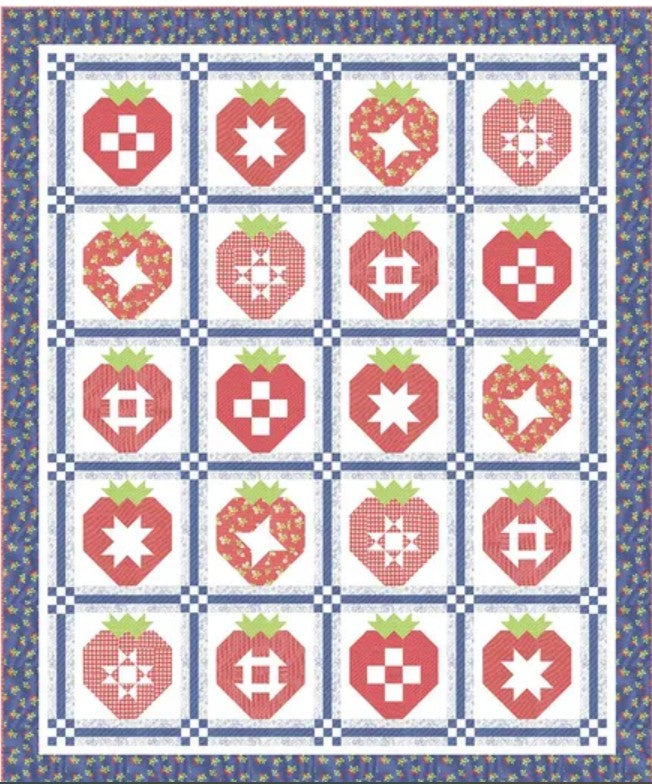 Strawberry Sampler Quilt Kit – Fruit Salad by Corey Yoder – 73" x 88" – Preorder, Ships in April – Moda Boxed Kit