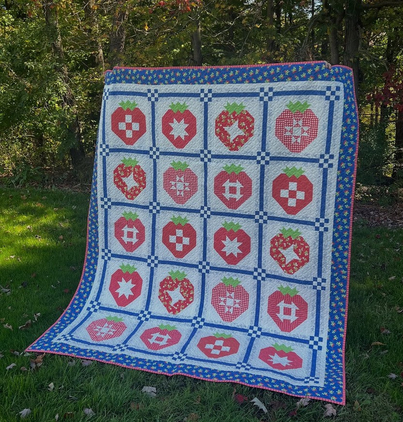 Strawberry Sampler Quilt Kit – Fruit Salad by Corey Yoder – 73" x 88" – Preorder, Ships in April – Moda Boxed Kit