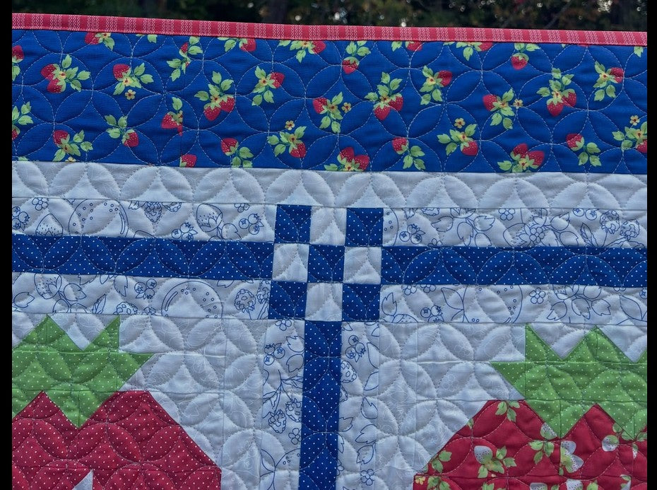 Strawberry Sampler Quilt Kit – Fruit Salad by Corey Yoder – 73" x 88" – Preorder, Ships in April – Moda Boxed Kit