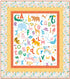 Get Your Cray-On Panel Quilt Kit – Crayola Alphabet Quilt-  Fabric is licensed and from Riley Blake Finished size 55.5 x 62.5