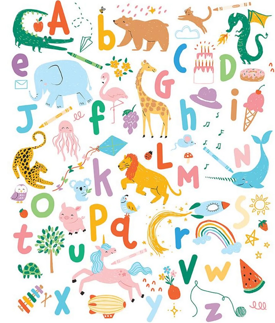 Get Your Cray-On Panel Quilt Kit – Crayola Alphabet Quilt-  Fabric is licensed and from Riley Blake Finished size 55.5 x 62.5