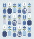 Ginger Jars Boxed Quilt Kit (60” x 68”) Fabric Collection is Blueprint by Camille Roskelley for Moda Fabrics – December Shipping