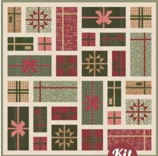 Wrapped Quilt Kit 51x51 Featuring Gingerbread Lane by Kiley’s Quilt Room for Moda Fabrics Preorder – Ships May 2026