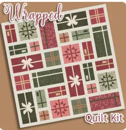 Wrapped Quilt Kit 51x51 Featuring Gingerbread Lane by Kiley’s Quilt Room for Moda Fabrics Preorder – Ships May 2026