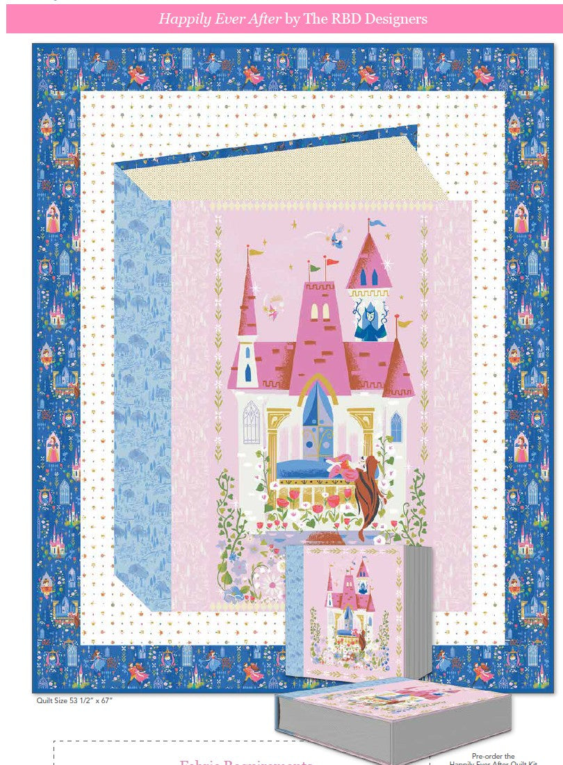 Little Brier Rose Happily Ever After Boxed Quilt Kit (Rare), Riley Blake Designs, Jill Howarth Fabric, 53.5 x 67