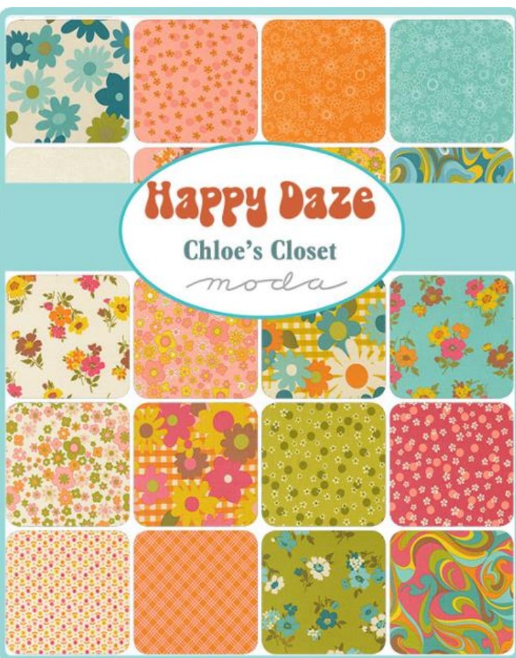 Happy Daze Fat Quarter Bundle by Chloe’s Closet for Moda Fabrics Ships January