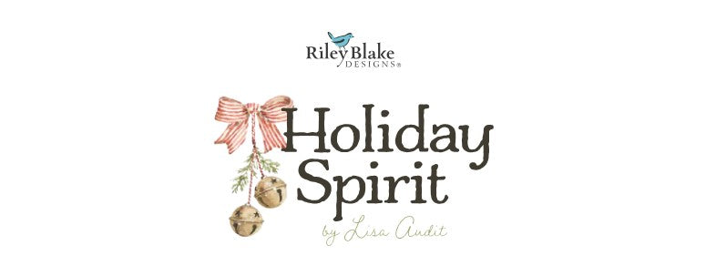 Preorder Holiday Spirit Season’s Greetings Wreath Panel PD17466-PANEL by Lisa Audit for Riley Blake Designs –35.5 x 43.5 – Ships in May 2026