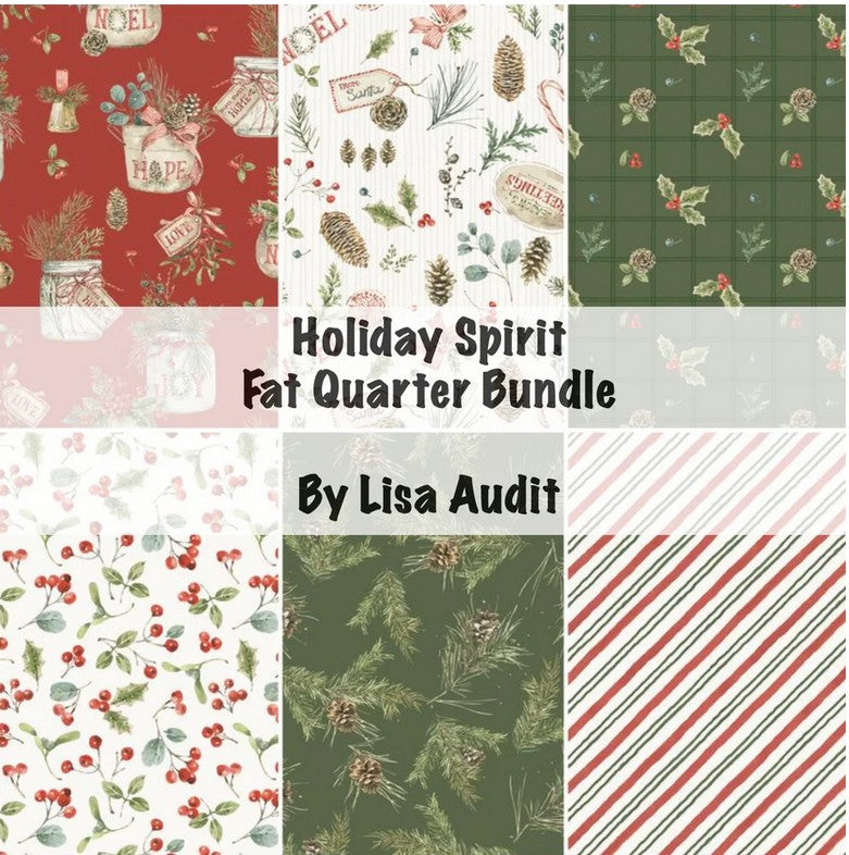 Holiday Spirit Fat Quarter Bundle by Lisa Audit for Riley Blake Designs – 18 Fat Quarters – Ships May 2026