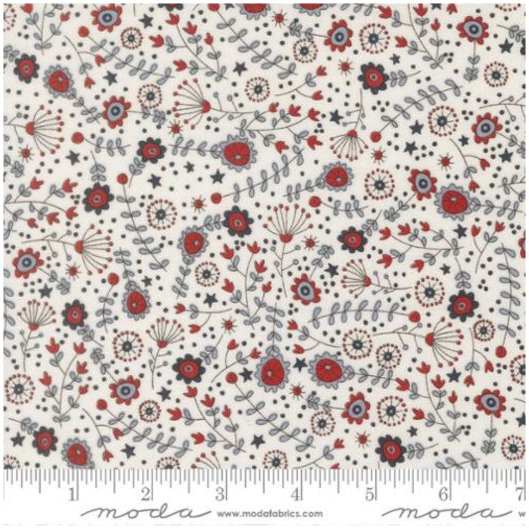 Independence Day Meadow Florals Yardage – Moda 55722 11 – Ships March