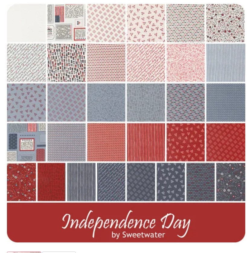 Independence Day Jelly Roll by Sweetwater Moda Fabrics - March Shipping