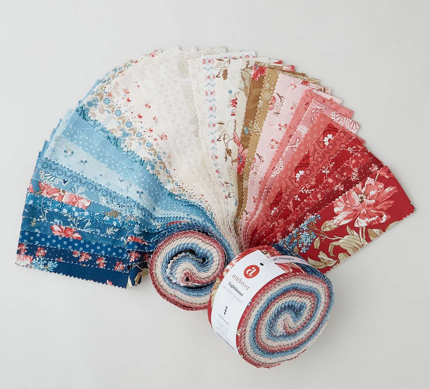 Lighthouse Jelly Roll- 40 2.5 inch strips -Edyta Sitar from Laundry Basket Quilts, for Andover Fabrics