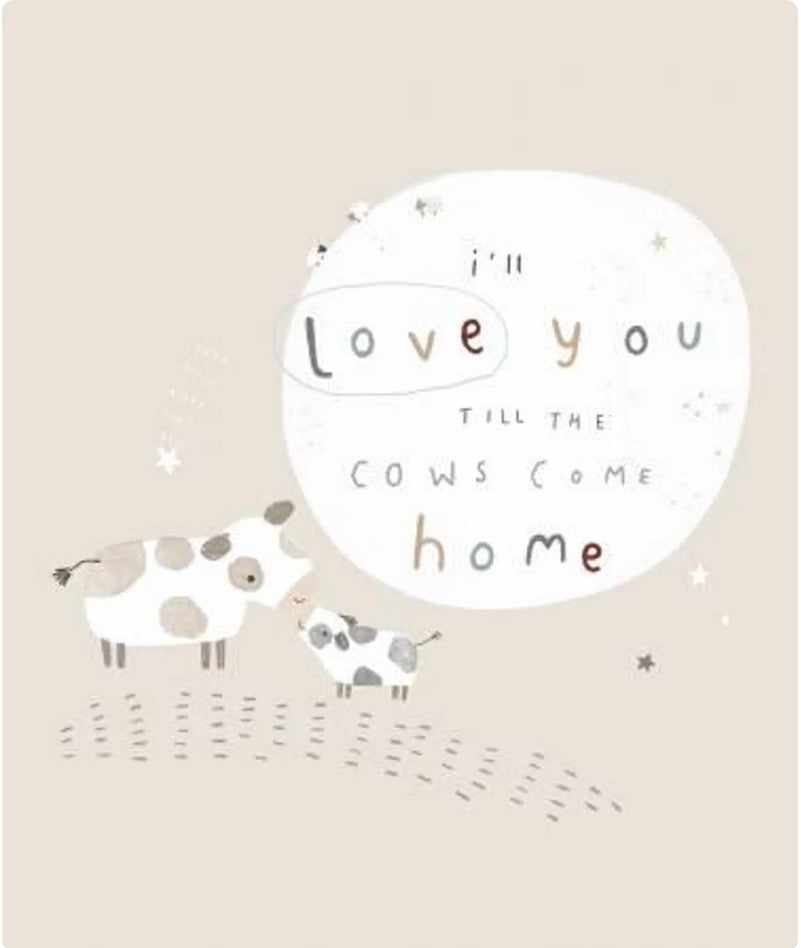 Baby Panel Quilt Kit- Flannel Till the Cows Come Home 35.5” x 43” includes backing and binding