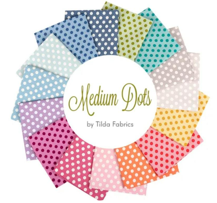 Tilda Medium Dots Fat Quarter Bundle – Set of 15 Fat Quarters