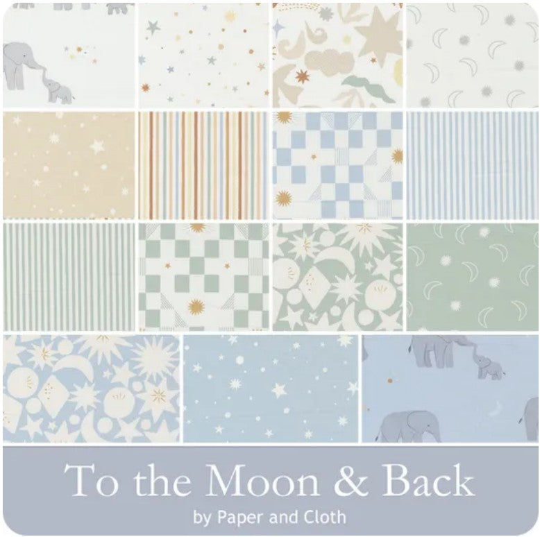 To the Moon and Back Fat Quarter Bundle Paper and Cloth for Moda Fabrics Ships in October