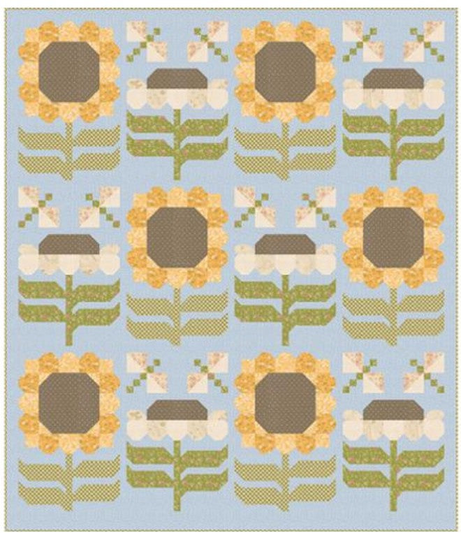 Preorder–Arriving August 2026 |My Secret Garden Daisy May Boxed Quilt Kit 67" x 77 1/2 – Stacy Iest Hsu for Moda Fabrics