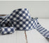 2.5” Bias Quilt Binding – Navy Gingham – Ready-Made Cotton Binding – Made in USA – Sold by the Yard