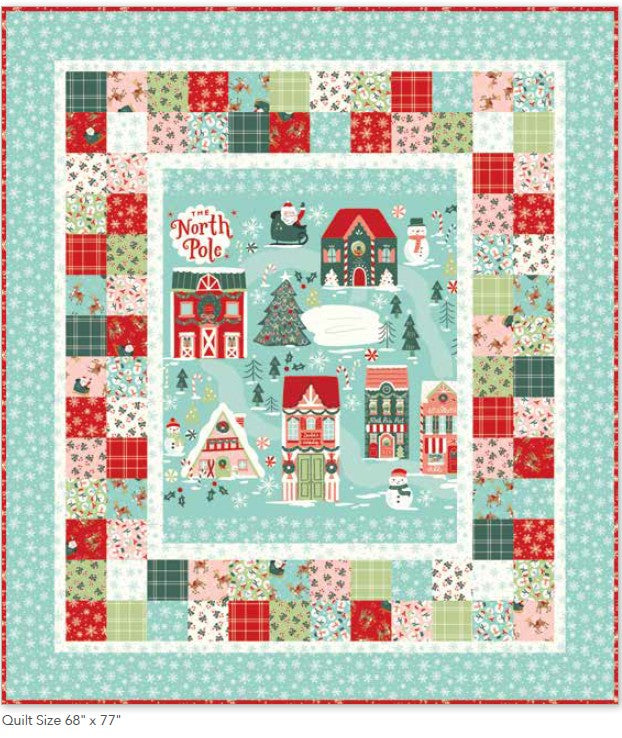 North Pole Panel Quilt Kit by My Mind’s Eye for Riley Blake – Flannel – Ships June 2026