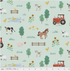 Flannel Receiving Blanket Kit - On the Farm with Green Checked flannel backing by Riley Blake